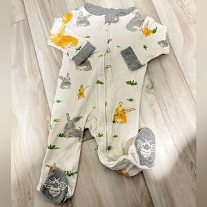 Burt’s Bees Cute Bunny organic cotton sleep & play onesie.